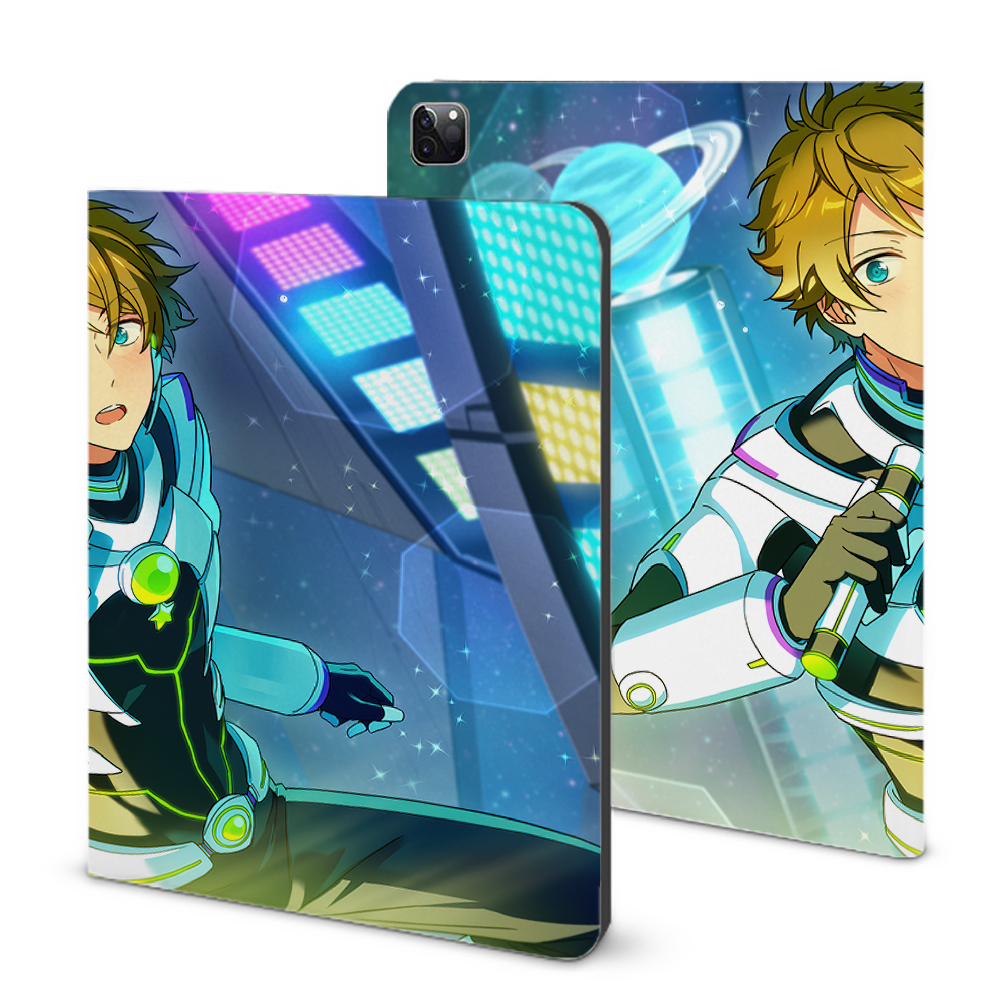 （画像用） あんさんぶるスターズ! Ensemble Stars IPad ケース ブック型 PUレザー TPU 耐衝撃 軽量 薄型 ペン収納なし 全面保護 IPad 各モデル対応
